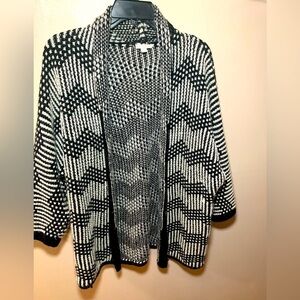 Gap Chevron Knit Open Front Alpaca Wool Blend Cardigan sz large